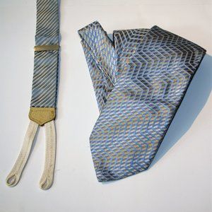 EUC - Silk Tie and Braces - Canali, Trafalgar